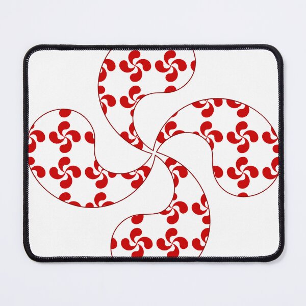 Item preview, Lauburu Mosaic — Red Textured Basque Cross Pattern designed and sold by DONOSTIADESIGN.