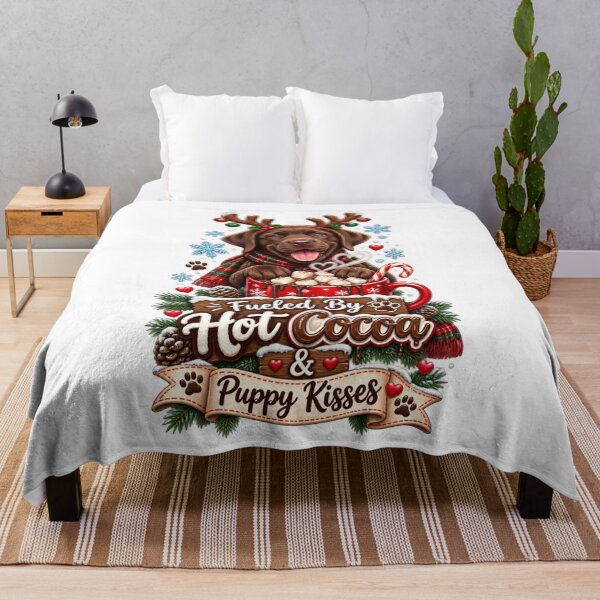 Item preview, Fueled By Hot Cocoa And Puppy Kisses Chocolate Lab Christmas Shirt designed and sold by KnrNazimTHRE4DS.