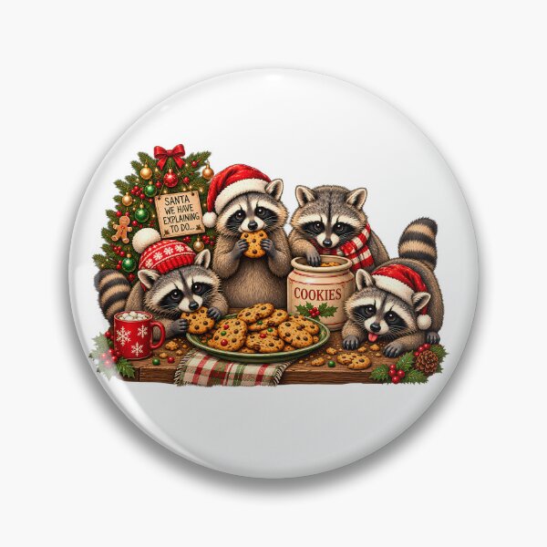 Item preview, Santa We Have Explaining To Do Funny Christmas Raccoon T-Shirt designed and sold by Vireltoo.