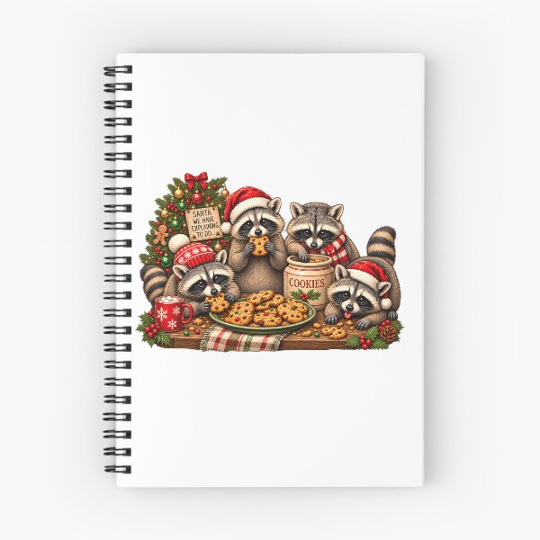 Item preview, Santa We Have Explaining To Do Funny Christmas Raccoon T-Shirt designed and sold by Vireltoo.
