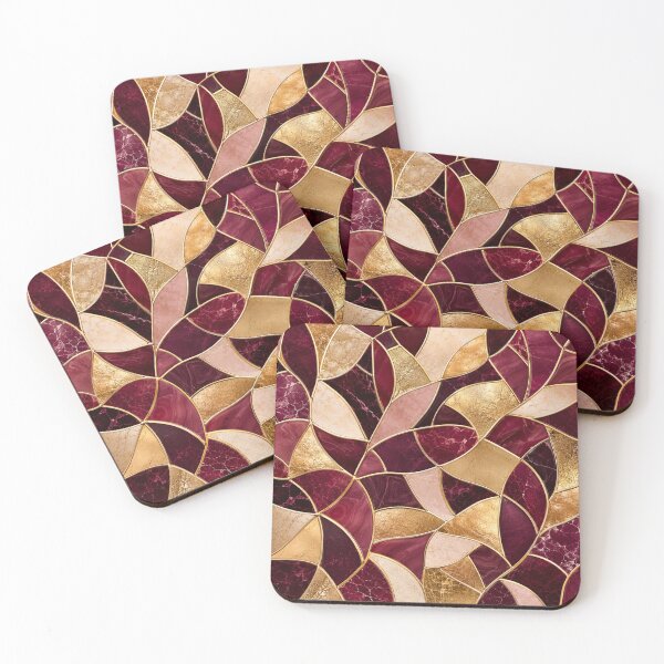 Item preview, Burgundy & Gold Mosaic Phone Case – Luxury Elegant Abstract Design designed and sold by Nara8.