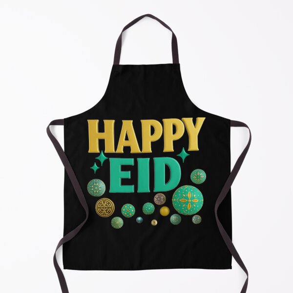 Item preview, "Happy Eid" 3D Gold & Teal Contemporary Celebration (V.2) designed and sold by D-Islamic.