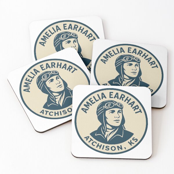 Item preview, Amelia Earhart Atchison KS Aviation Icon Vintage Badge designed and sold by CityMerch4.