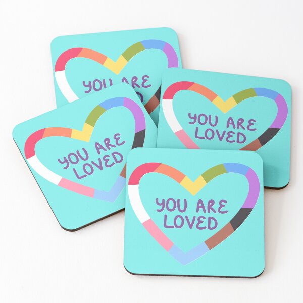 Item preview, You Are Loved Pride Heart – Inclusive Rainbow Flag Colors Design designed and sold by BuckaBaby.