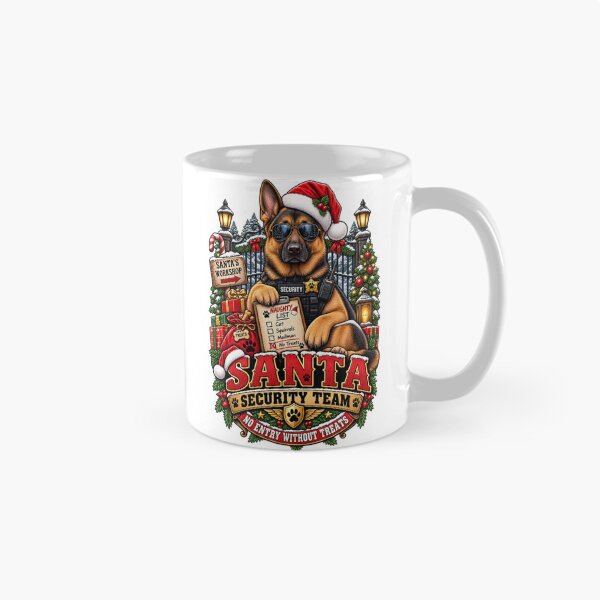 Item preview, Santa Security Team No Entry Without Treats German Shepherd Christmas Shirt designed and sold by KnrNazimTHRE4DS.