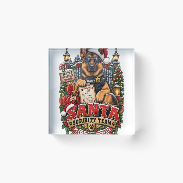 Item preview, Santa Security Team No Entry Without Treats German Shepherd Christmas Shirt designed and sold by KnrNazimTHRE4DS.