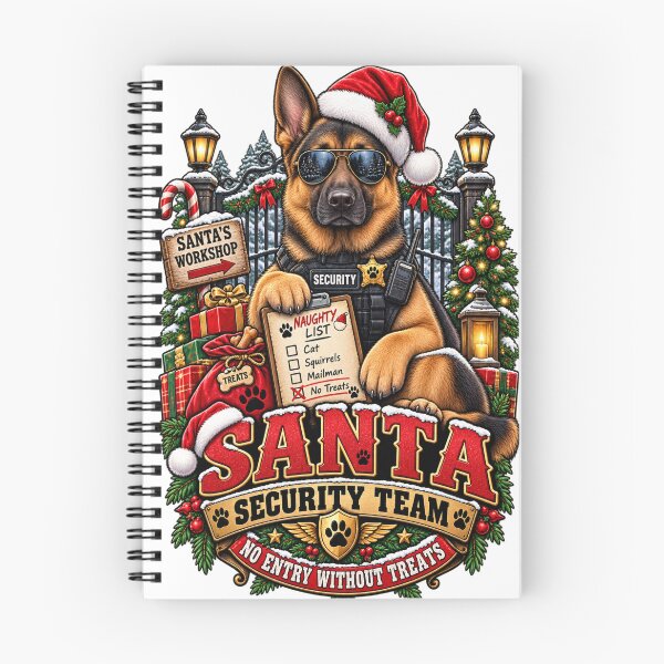 Item preview, Santa Security Team No Entry Without Treats German Shepherd Christmas Shirt designed and sold by KnrNazimTHRE4DS.