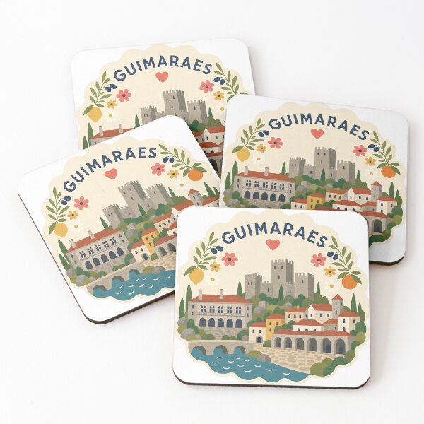 Item preview, Guimaraes Portugal Travel Souvenir Modern Folk Art designed and sold by VisualArtsOasis.