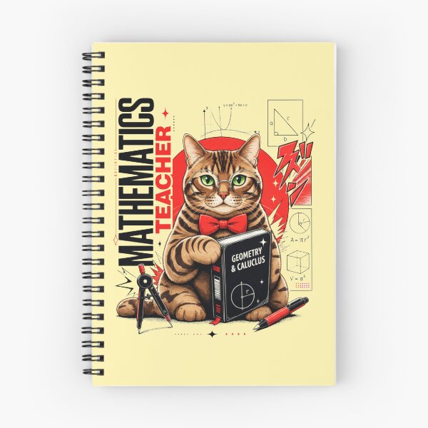Item preview, Mathematics Teacher  Cat Geometry Calculus Manga Graphic T-Shirt | Funny Math Professor Cat STEM Teacher Gift designed and sold by illeN-Art-World.