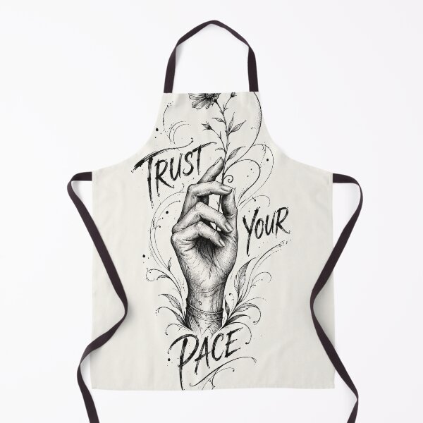 Item preview, Trust Your Pace Hand Drawn Line Art Poster | Minimalist Botanical Quote Print designed and sold by SoftSpaceDesign.