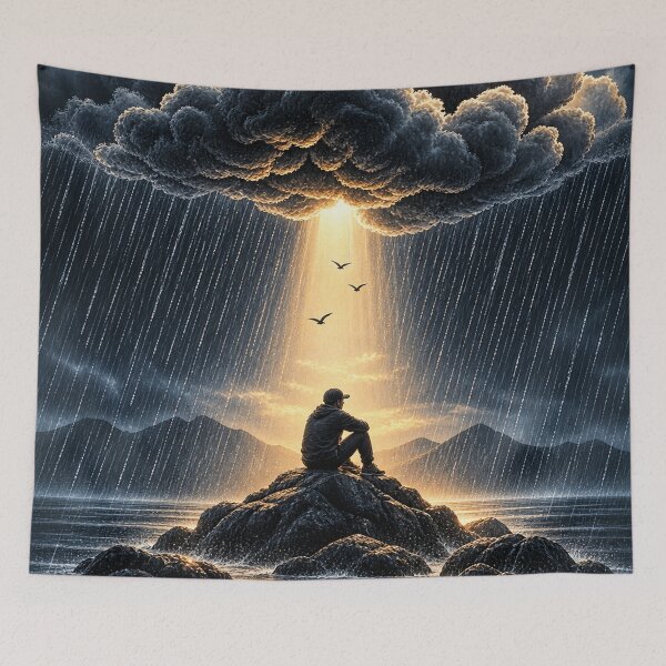 Item preview, Be Still | Christian Faith Storm Art designed and sold by Cool Robot Bro..