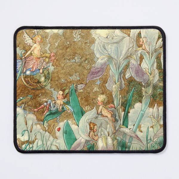 Item preview, Fairy Garden Art, Vintage Fantasy Illustration, Fairies Among Flowers by Harold Gaze, Wall Art for Fairy Lovers designed and sold by RickE.