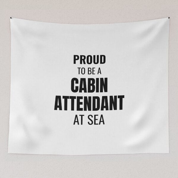 Item preview, Proud to be a Cabin Attendant at Sea (Black) designed and sold by ShipCrewNation.