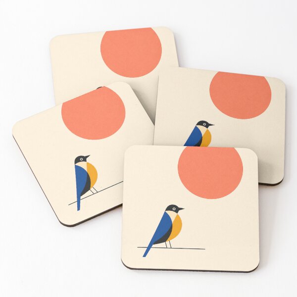 Item preview, The Pause – Mid-Century Modern Bird Art designed and sold by Filora Atelier | Bird Art.