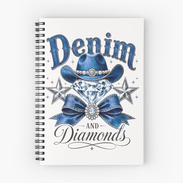 Item preview, Denim And Diamonds Bow Western Cowgirl Ladies  designed and sold by JamesCrArt.