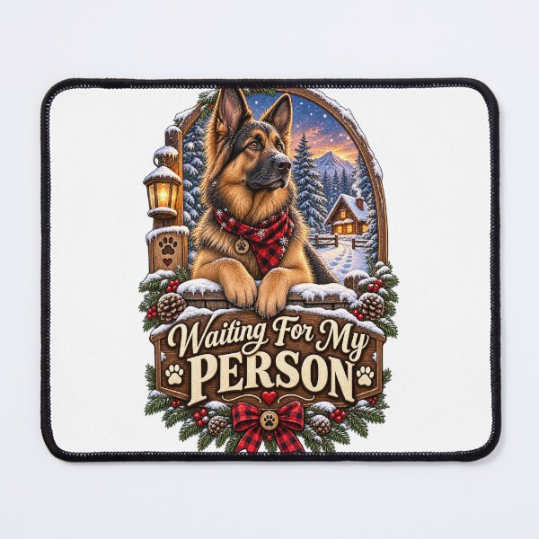 Item preview, Waiting For My Person German Shepherd Christmas Shirt Winter Dog Shirt designed and sold by KnrNazimTHRE4DS.