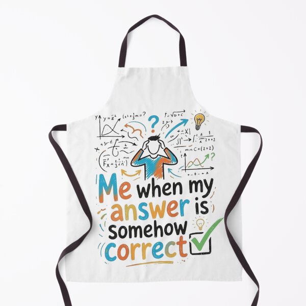 Item preview, Me When My Answer Is Somehow Correct – Funny Math & Science Student Meme designed and sold by Mido-artister.
