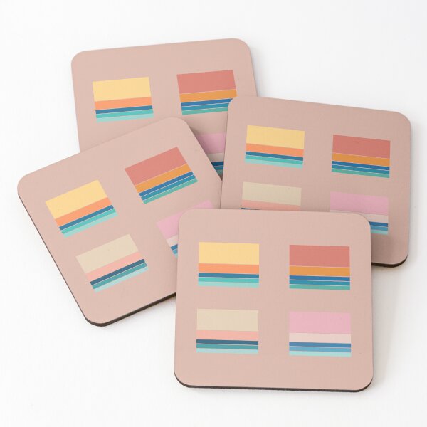 Item preview, Beach Colors Stripes in Rectangles x 4 Rectangles designed and sold by Beachy.