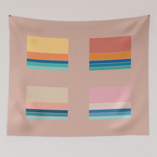 Item preview, Beach Colors Stripes in Rectangles x 4 Rectangles designed and sold by Beachy.
