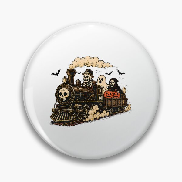 Item preview, Halloween Skeleton Train Ghost Reaper Spooky Express designed and sold by MAPDDesigns.