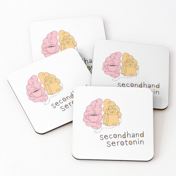 Item preview, Secondhand Serotonin Thrift Lover Pastel Brain Coffee designed and sold by chattsuede.