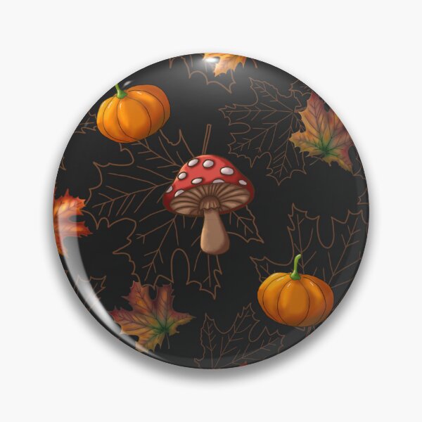 Item preview, Amanita mushroom, pumpkin and maple leaves designed and sold by OhNoNotAgain42.