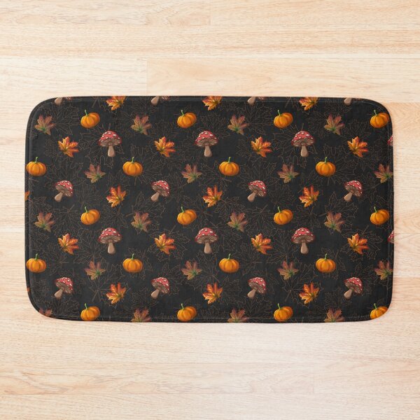 Item preview, Amanita mushroom, pumpkin and maple leaves designed and sold by OhNoNotAgain42.