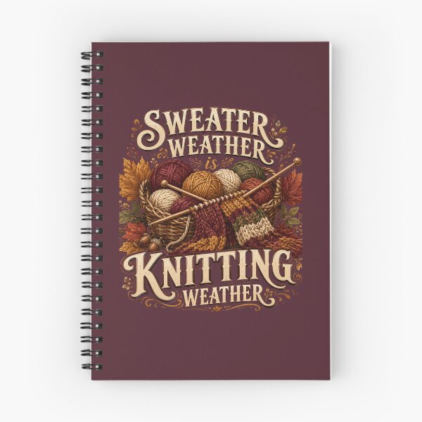 Item preview, Sweater Weather Is Knitting Weather – Cozy Fall Knitter Design designed and sold by astersgraphics.
