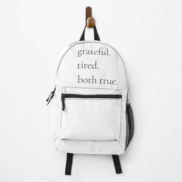 Item preview, Grateful Tired Both True - Minimalist Honest Quote Shirt designed and sold by DaysLoading.