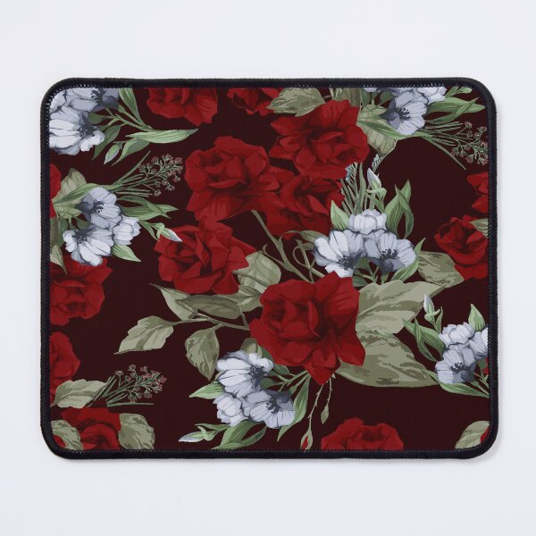 Item preview, Vintage Red Roses and White Flowers Floral Pattern designed and sold by Johnnies.