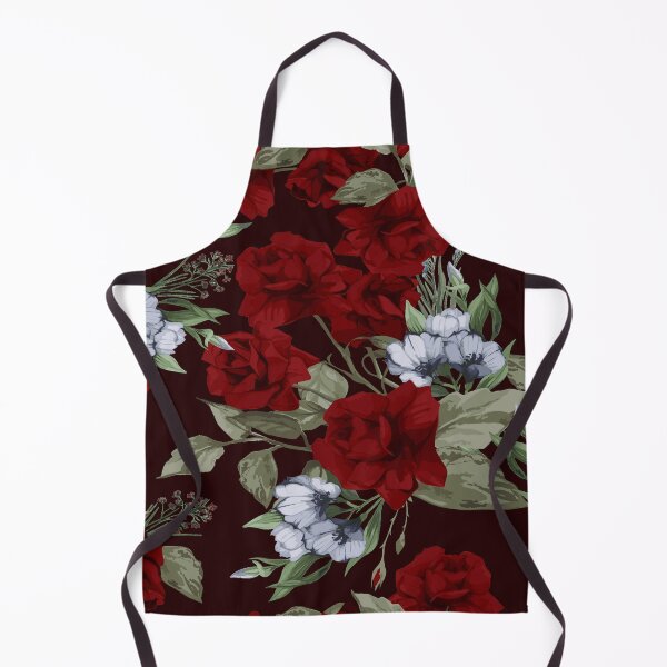 Item preview, Vintage Red Roses and White Flowers Floral Pattern designed and sold by Johnnies.