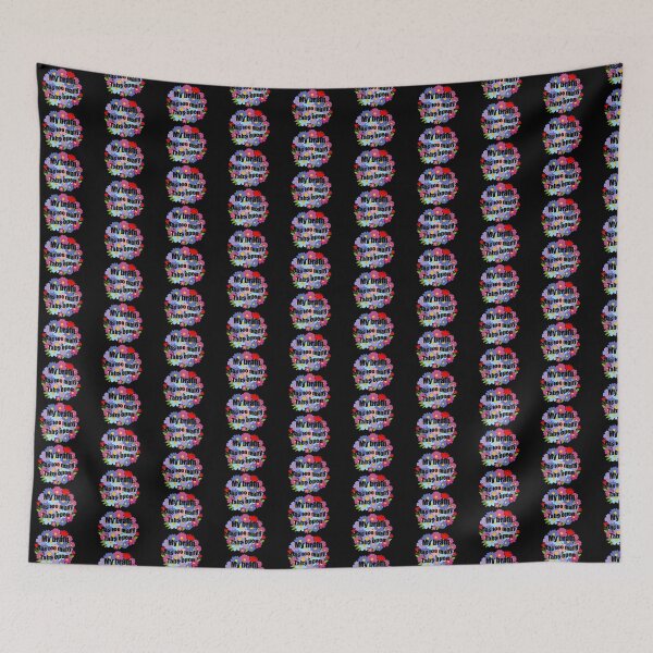Item preview, My brain has too many tabs open - Colourful floral quote  designed and sold by Shimmersnap.