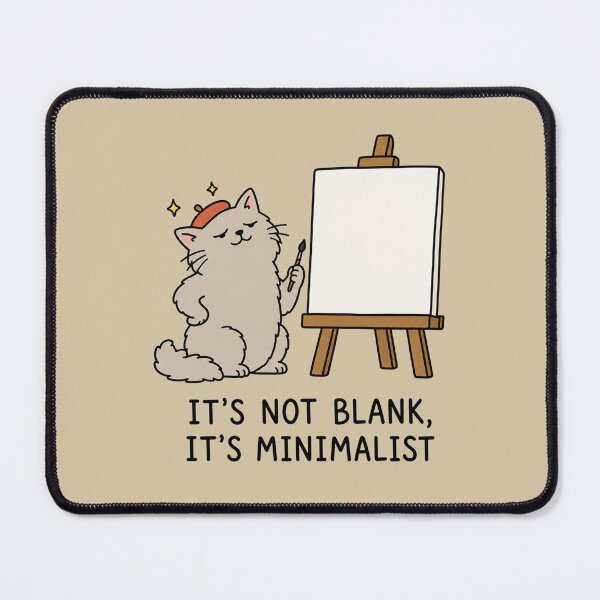 Item preview, It's Not Blank Minimalist Cat Art designed and sold by MonkiFlipp.
