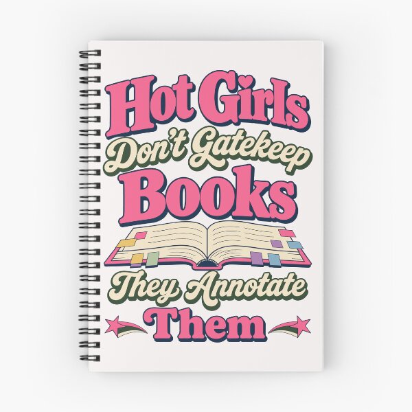 Item preview, BookTok Aesthetic Hot Girls Don't Gatekeep Books designed and sold by PrintivoraHub.