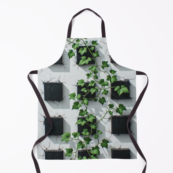 Item preview, Green ivy grows on black square tiles designed and sold by Mianku | Für das Leben.