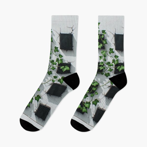 Item preview, Green ivy grows on black square tiles designed and sold by Mianku | Für das Leben.