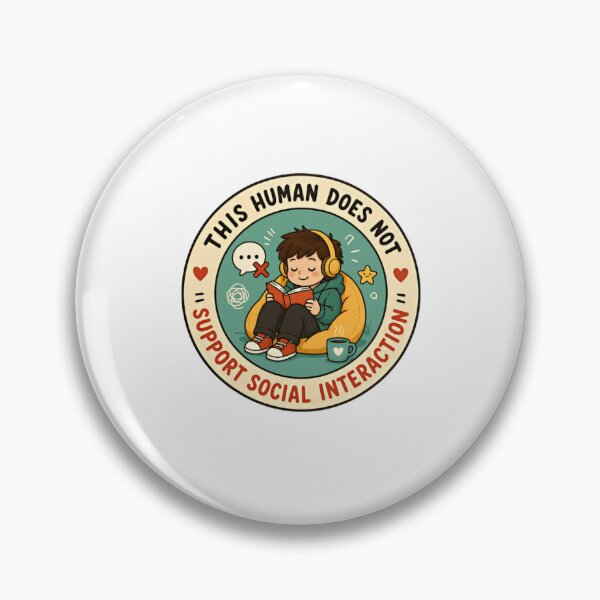 Item preview, This Human Does Not Support Social Interaction Introvert Reader Solitude designed and sold by RetroMini2026.