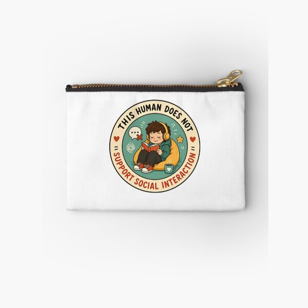 Item preview, This Human Does Not Support Social Interaction Introvert Reader Solitude designed and sold by RetroMini2026.