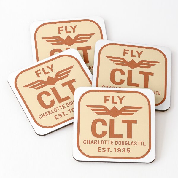 Item preview, Fly CLT Charlotte Douglas International Airport Vintage Badge designed and sold by CityMerch4.