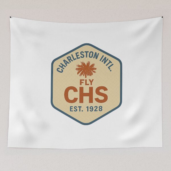 Item preview, Fly CHS Charleston International Airport Palmetto Vintage Badge designed and sold by CityMerch4.