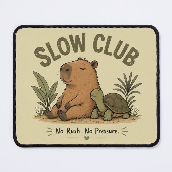 Item preview, Slow Club: Capybara and Turtle No Rush No Pressure designed and sold by shoula7art.