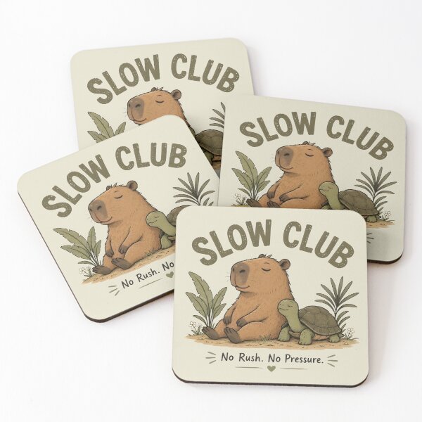Item preview, Slow Club: Capybara and Turtle No Rush No Pressure designed and sold by shoula7art.