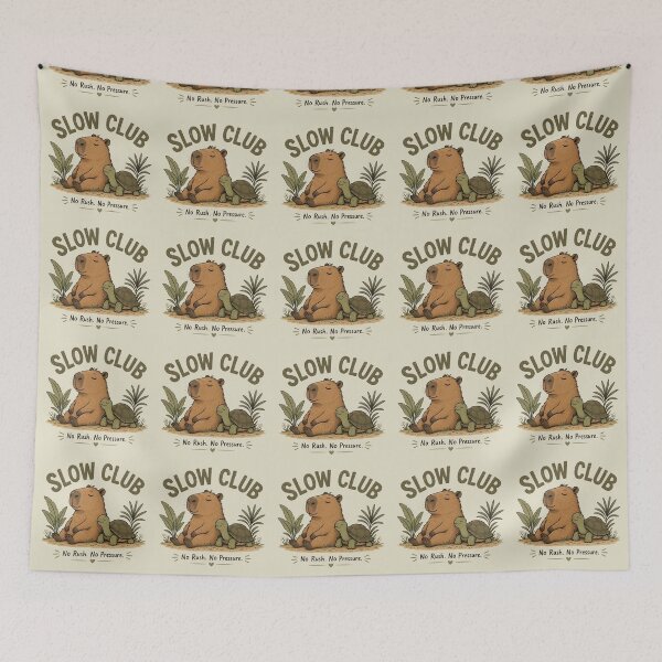 Item preview, Slow Club: Capybara and Turtle No Rush No Pressure designed and sold by shoula7art.