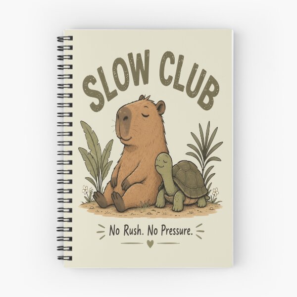 Item preview, Slow Club: Capybara and Turtle No Rush No Pressure designed and sold by shoula7art.