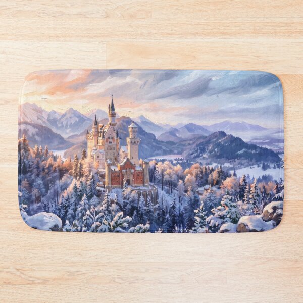 Item preview, Neuschwanstein Castle Bavaria in Winter designed and sold by RedPeaStudio.