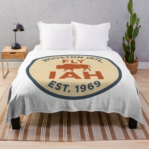 Item preview, Fly IAH Houston International Airport Vintage Buffalo Badge designed and sold by CityMerch4.