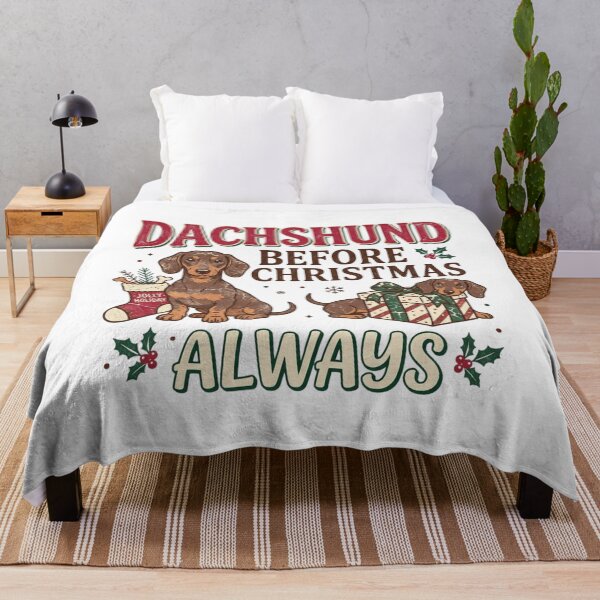Item preview, Dachshund Before Christmas Always Funny Wiener Dog Holiday Quote Doxie Mom designed and sold by raedattia.