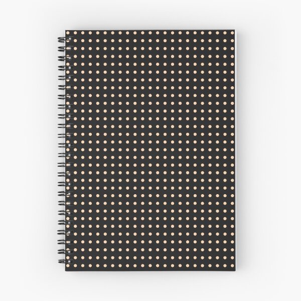 Item preview, Peach Apricot Polka Dots on a Black Background designed and sold by homemadecreate.