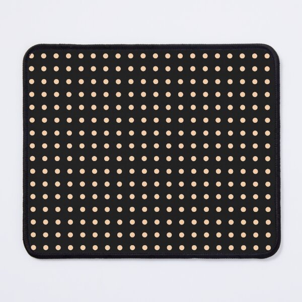 Item preview, Peach Apricot Polka Dots on a Black Background designed and sold by homemadecreate.