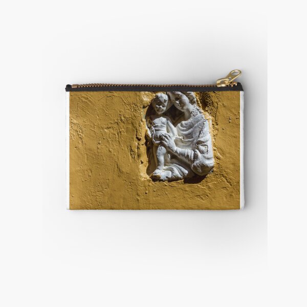 Item preview, Madonna And Child Bas-Relief Statue On Yellow Wall Symbol Of Faith And Devotion designed and sold by Nmallia.